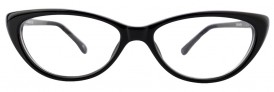 Shiny Black Cat Eye Glasses