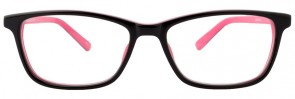 Black Pink Rectangular Eyeglasses